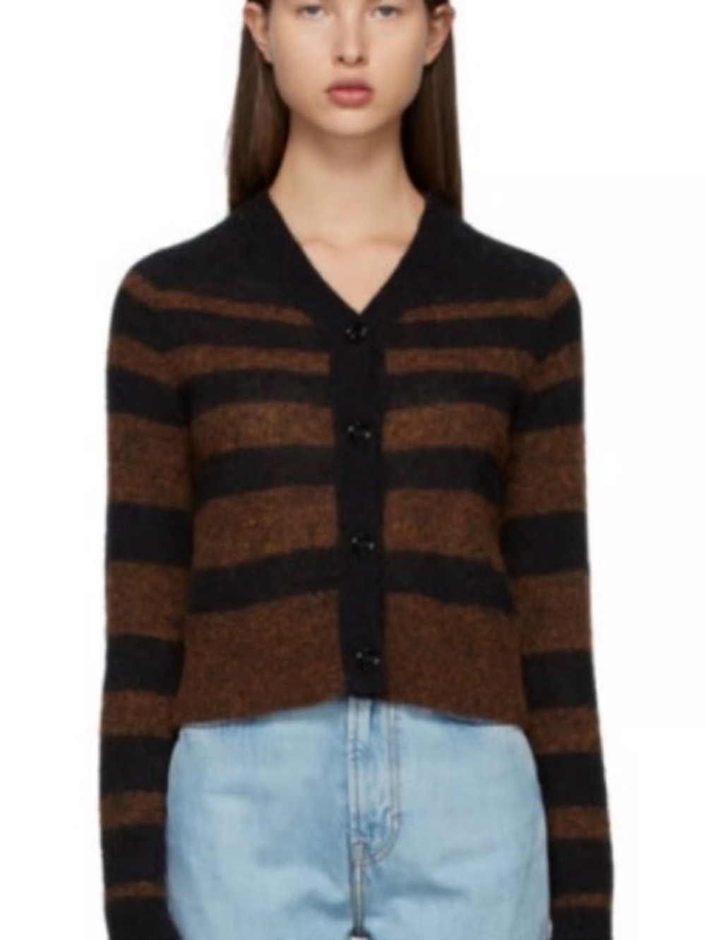 ACNE STUDIOS - brown and grey alpaca cardigan - like new